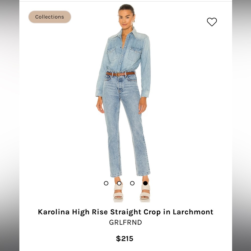 GRLFRND High Rise Straight Leg jeans